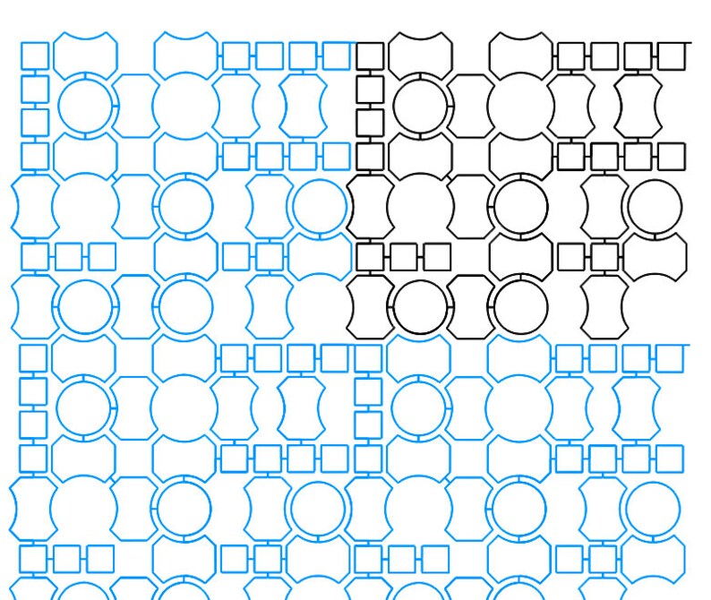Geometry #2 digital quilting pattern design pantograph