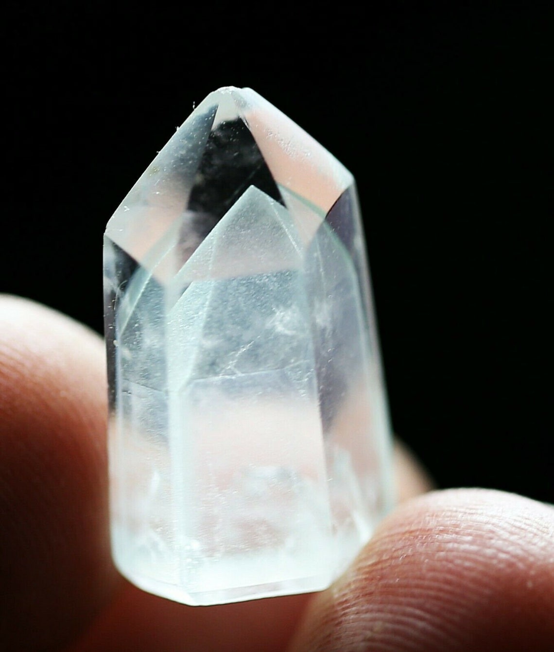 Ghost Kun Is An Unpolished Gemstone Natural Beautiful Ghost Quartz Pyramid Crystal 16 ct | Etsy