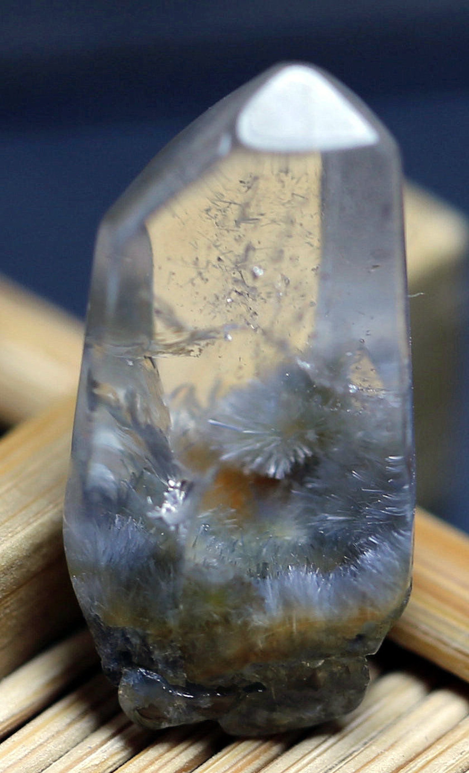 Hyper Rare. Dumortierite Quartz Crystal 14.1 CT 1 Polished Etsy
