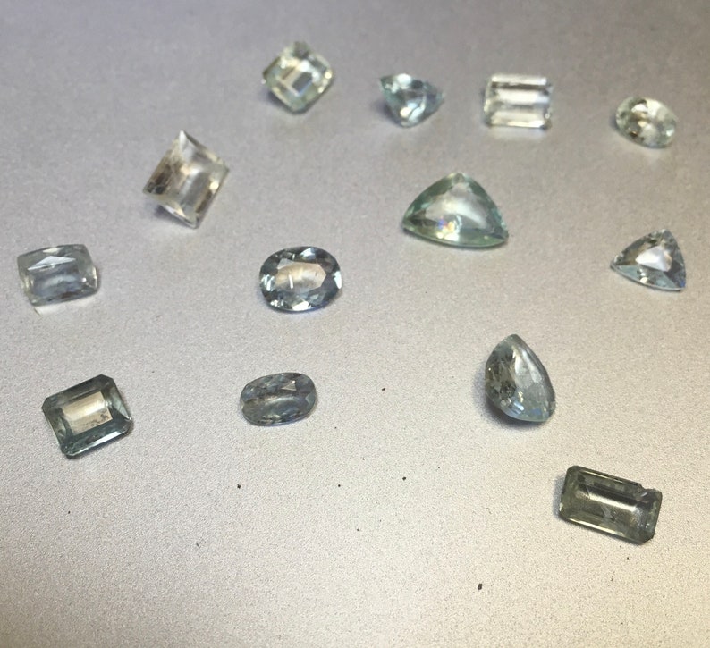 Vietnam Lot of AQUAMARINE facets 12.55 carats total. From the Thanh Hoa Province See video