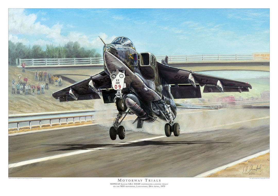 Aviation Art Print. SEPECAT Jaguar GR1. Limited Edition Signed by