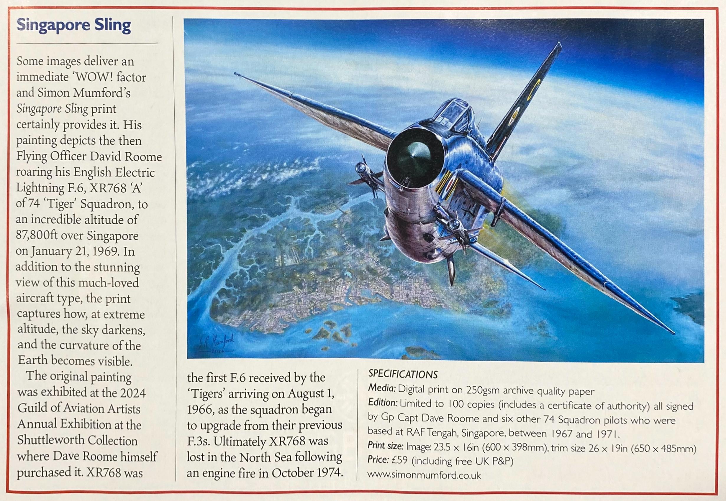 Aviation Art Print. English Electric Lightning. Limited Edition