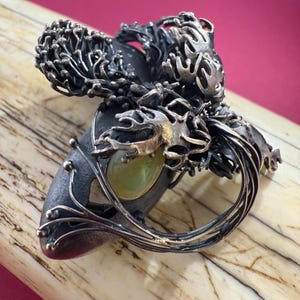 Silver Brooch with Opal - "The Living Opal"