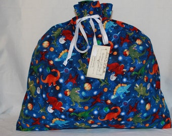 Extra Large Cloth Gift Bags Fabric Gift Bags with Dinos Sustainable and Reusable Gift Wrapping