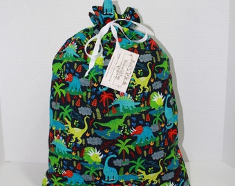 Small Cloth Gift Bags Fabric Gift Bags Dinosaur Drawstring Reusable Gift Sacks Bags