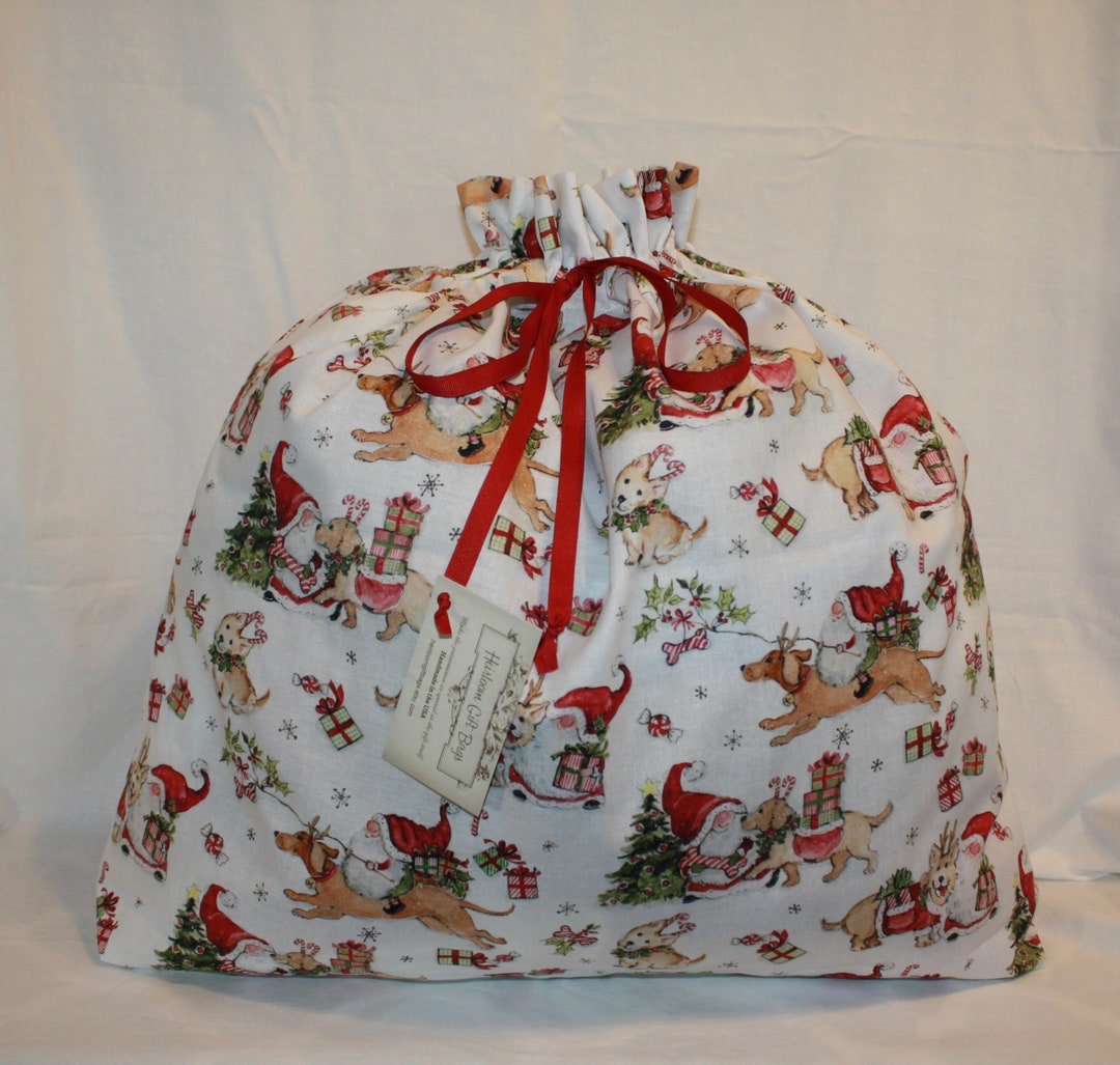 Extra Large Cloth Fabric Gift Bags Reusable Handmade Etsy