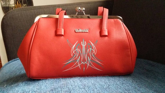 red handbag