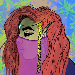 Alien girl 6x4 print