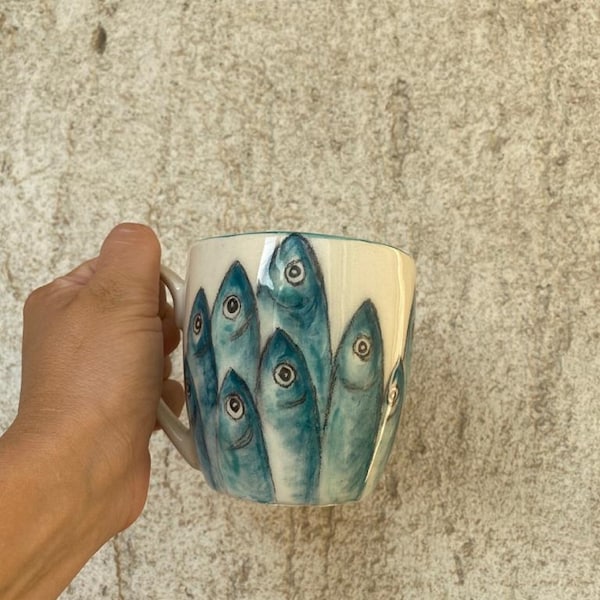 Handpainted ceramic mug