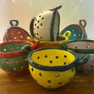 Ceramic colander - small