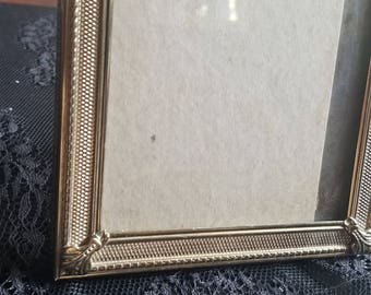 5x7 vintage heavy gold picture frame