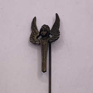 Antique Winged Goddess victory stick pin