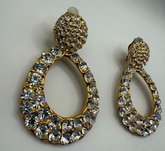 Vintage huge large statement rhinestone door knoc… - image 9