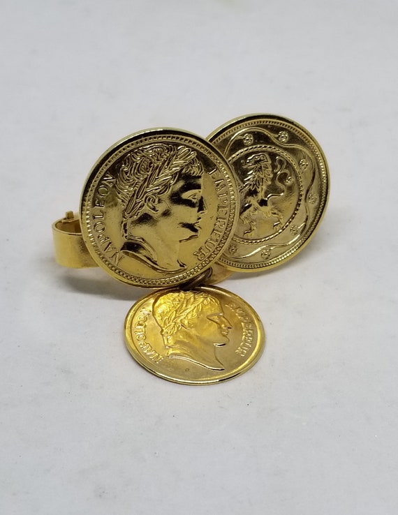 Vintage Napoleon coin Sarah Coventry tie clip sca… - image 10