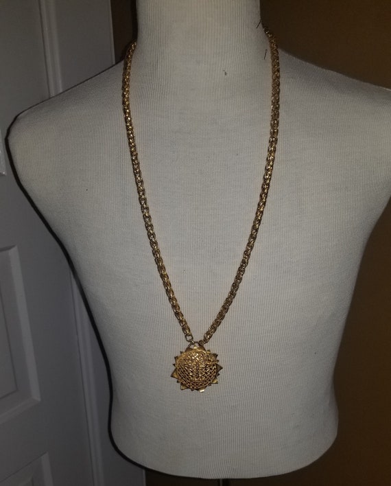 Dominique Aurientis Rare Designer Gold Sun with F… - image 10