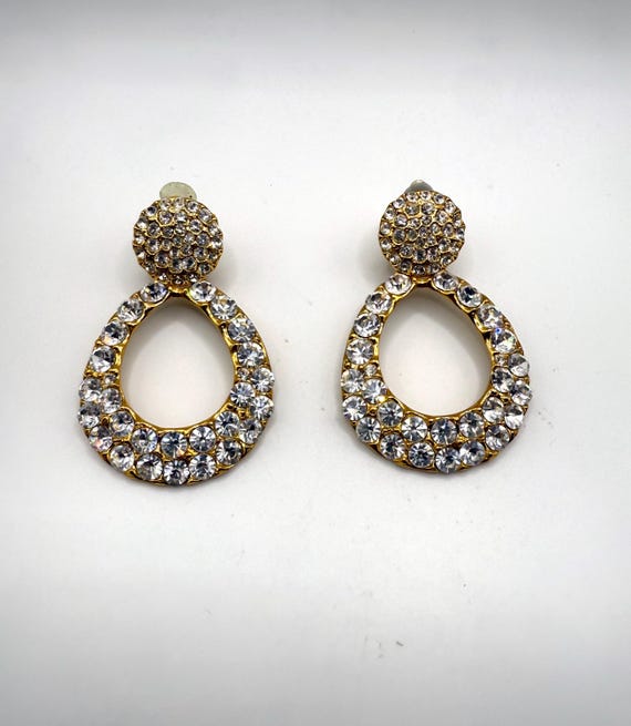 Vintage huge large statement rhinestone door knoc… - image 1