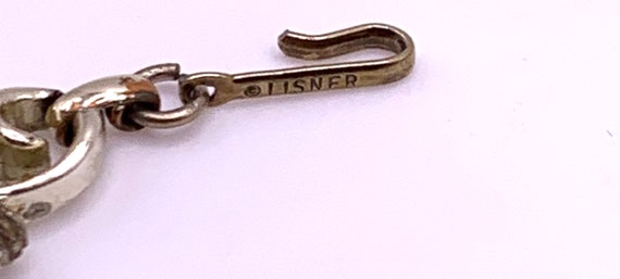 Vintage Lisner leaf link necklace silver tone - image 9