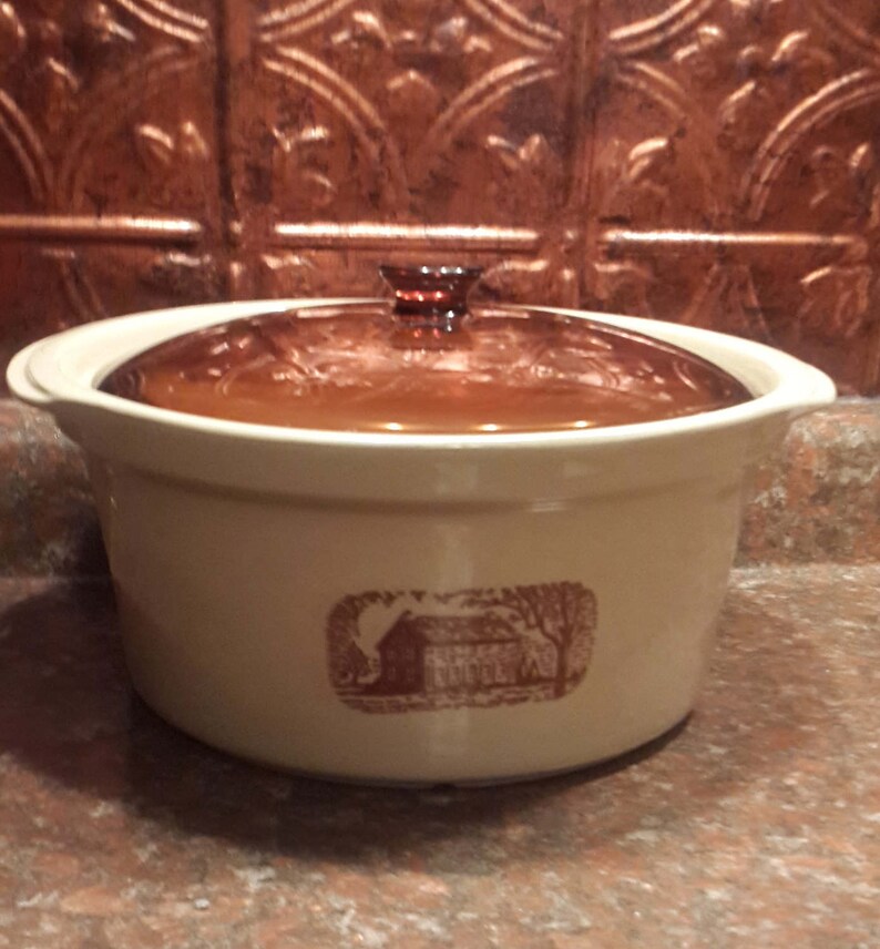 Amana Western Stoneware Stockpot dutch oven with lid 4 qt Etsy