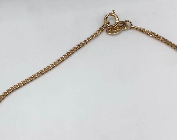 Vintage gold tone Avon gold bead station necklace… - image 4