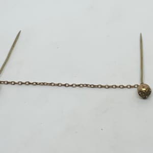 Antique Gold filled chain pin cloak cape  collar pins
