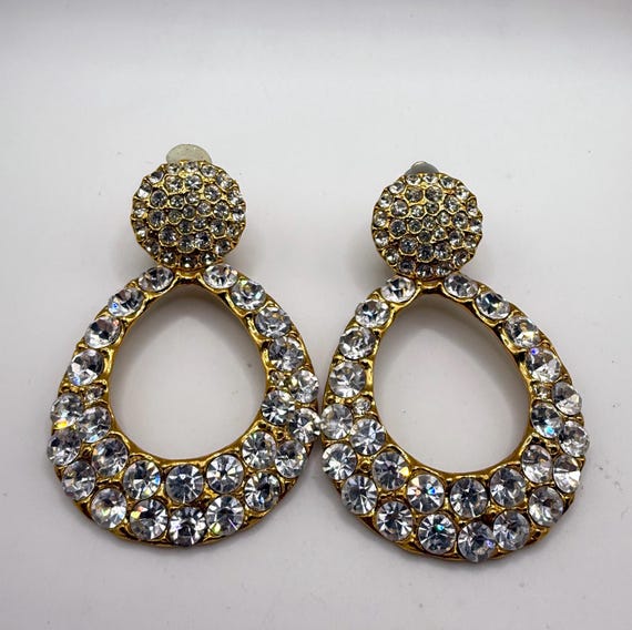 Vintage huge large statement rhinestone door knoc… - image 10