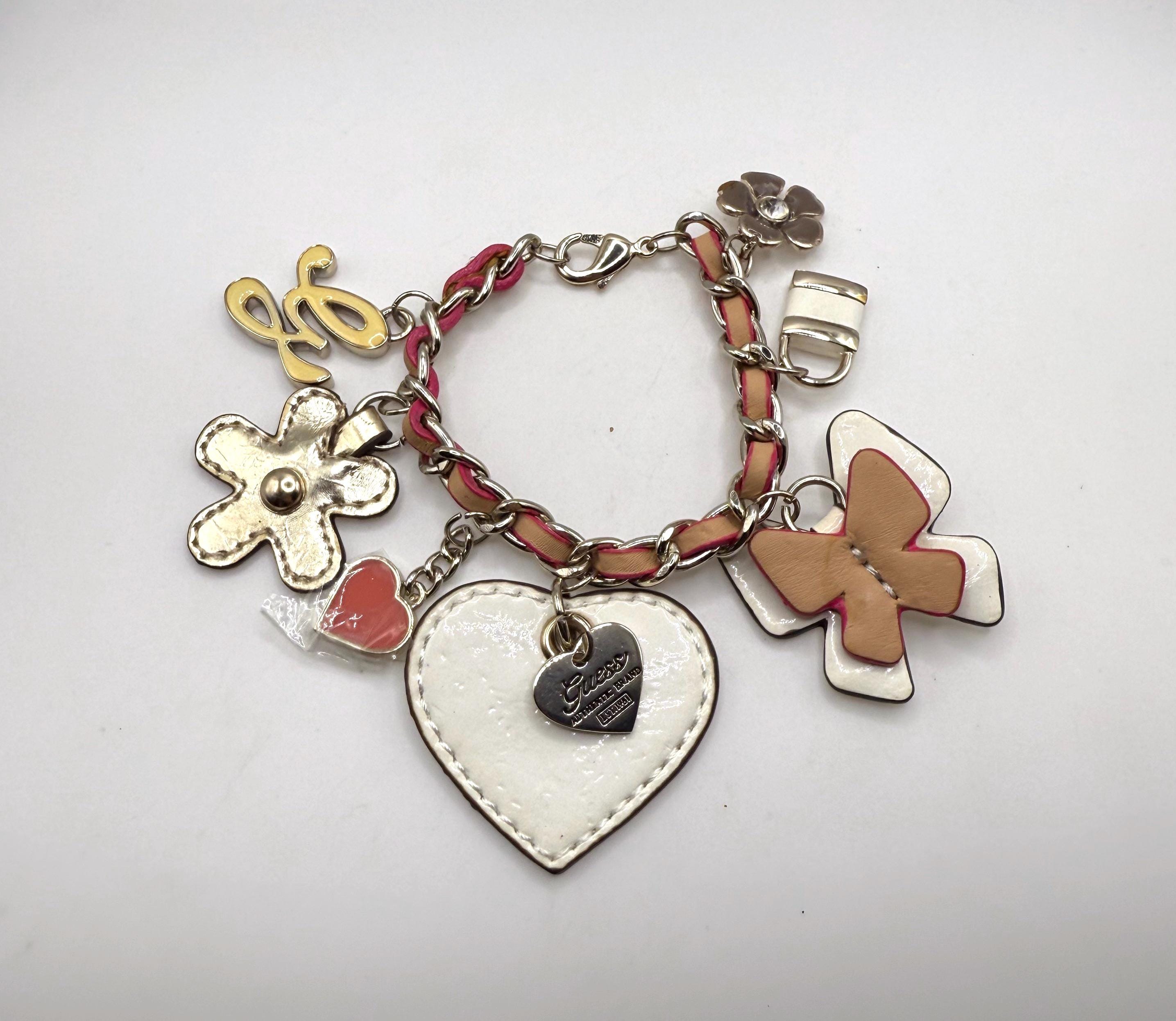 Vintage Y2K Guess Charm Bracelet Chunky - Etsy