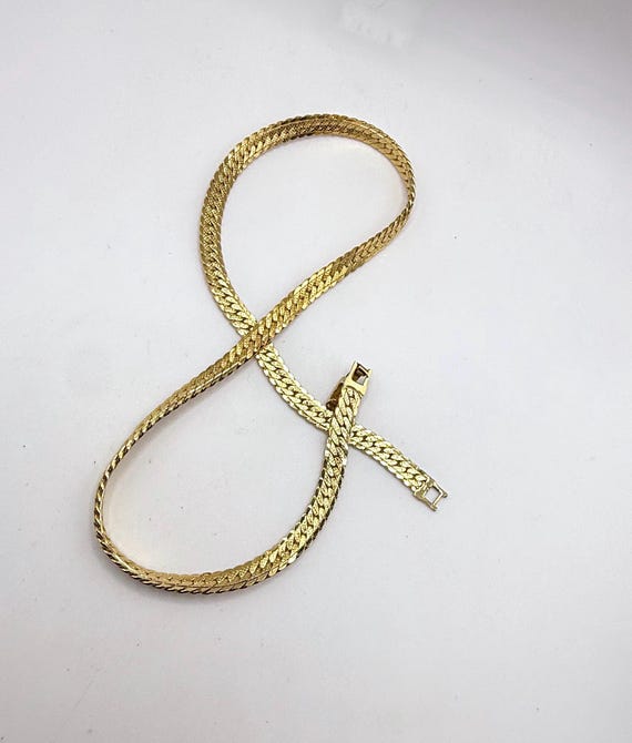 Vintage Wide Chunky Textured Gold Plated Chain 18 Inch - Etsy Israel