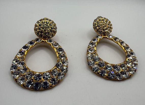 Vintage huge large statement rhinestone door knoc… - image 2