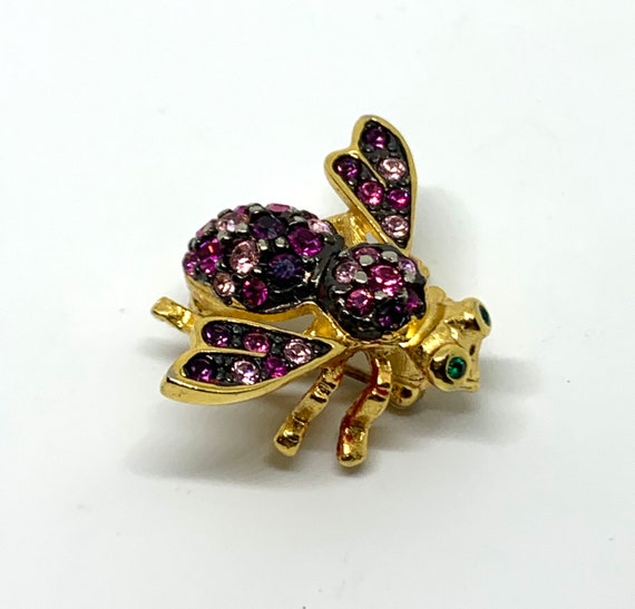 Vintage Joan Rivers pinka nd purple crystal rhines