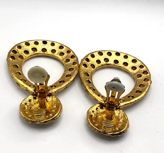 Vintage huge large statement rhinestone door knoc… - image 7