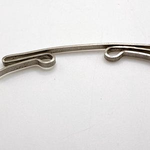 Vintage silver tone etched tie tie clip collar bar