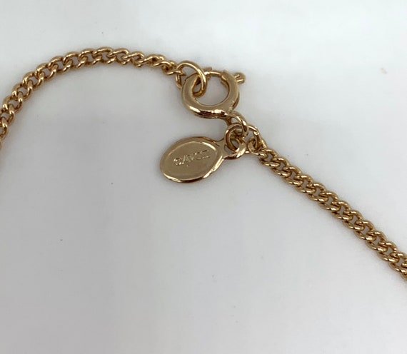 Vintage gold tone Avon gold bead station necklace… - image 9