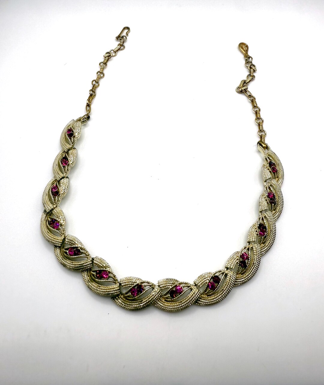 Pink Rhinestone Choker Vintage Coro Purple and Pink Rhinestone Choker Adjustable Necklace - Etsy