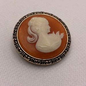 Vintage Western Germany Cameo Schal-Clip