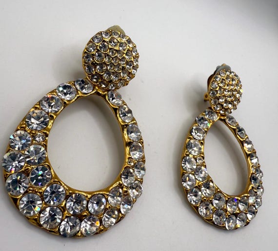 Vintage huge large statement rhinestone door knoc… - image 4