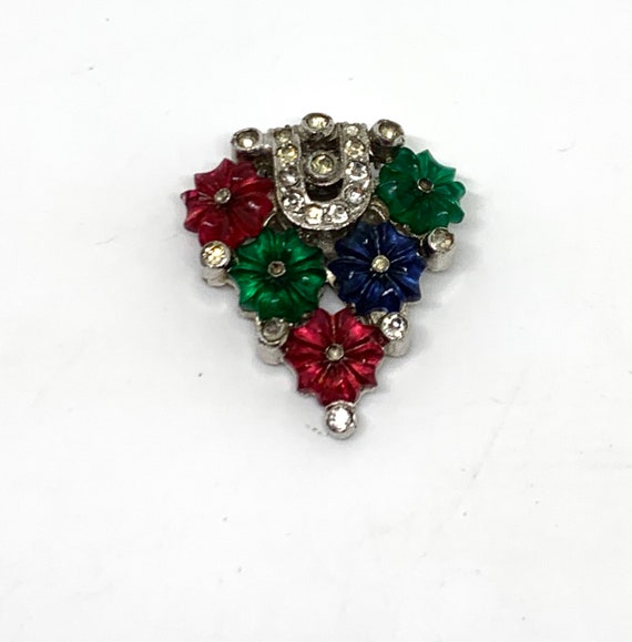 Vintage Trifari Tutti Frutti dress clip Art Deco 1