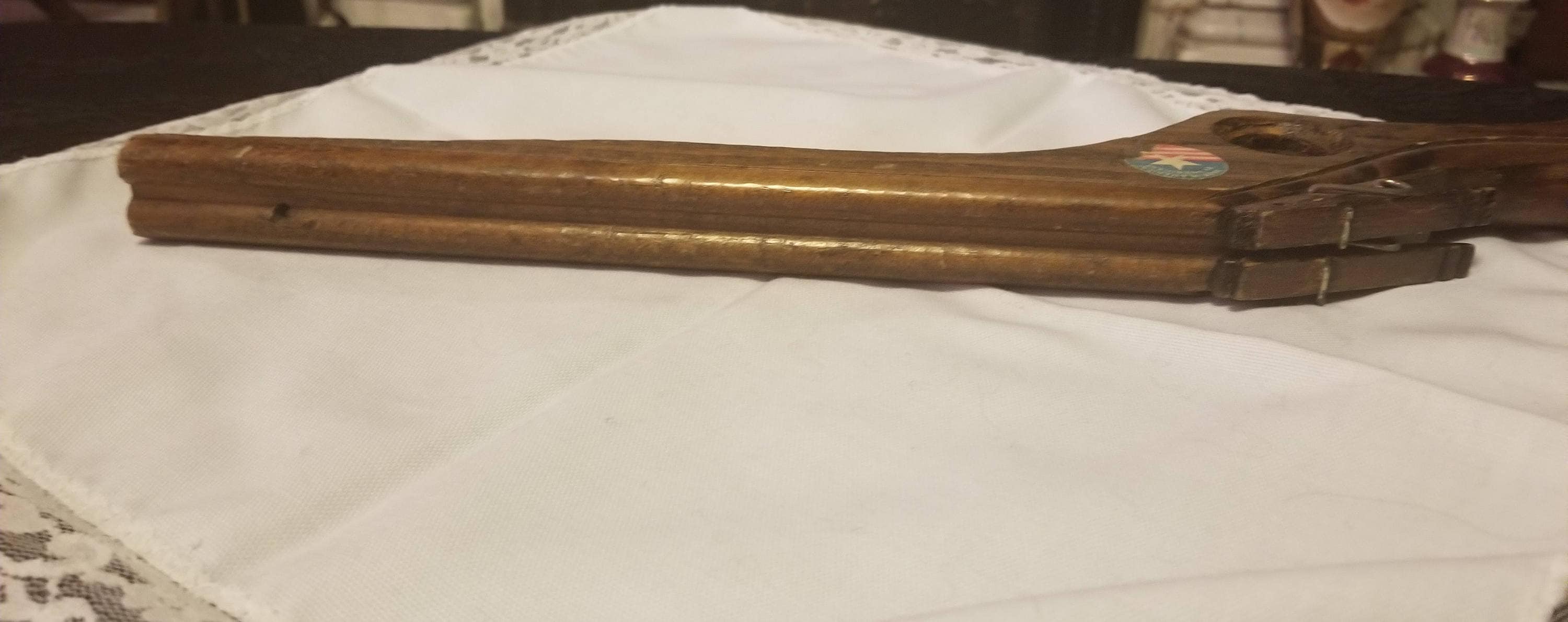 Vintage wood clothespin slingshot long toy gun Etsy