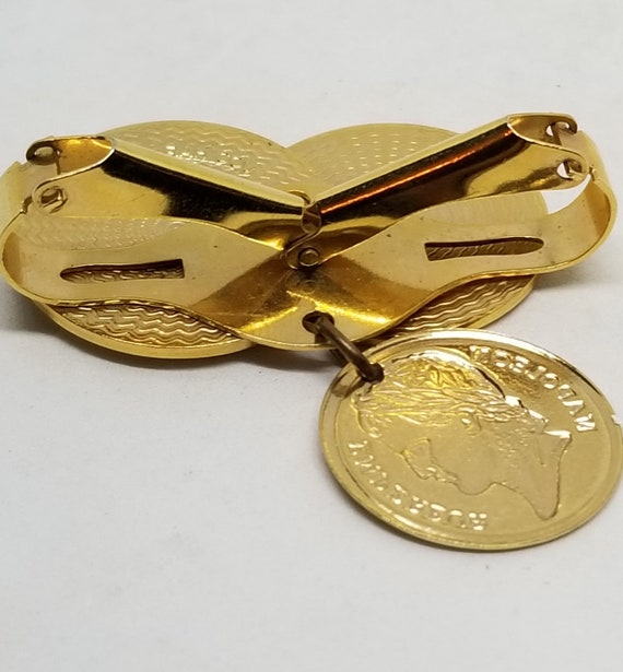 Vintage Napoleon coin Sarah Coventry tie clip sca… - image 5