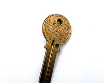 Vintage Belknap Blue grass Hardware Louisville Kentucky gold tone key tie clip