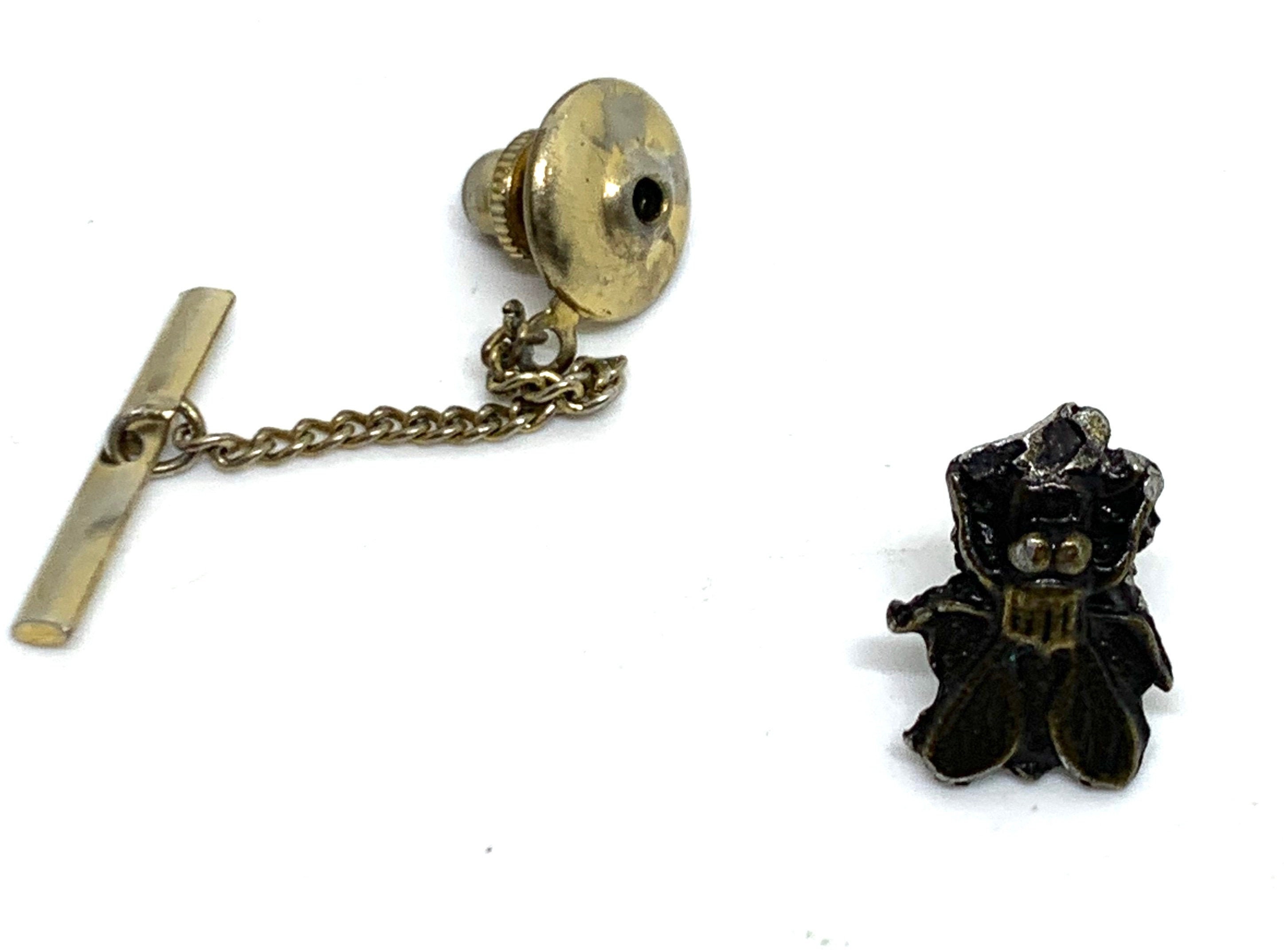 Ancienne épingle à Cravate – Motif Pêche à La Mouche Sèche, Pour Homme, Vintage USA