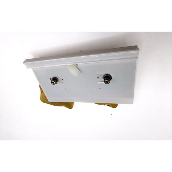 Vintage extra large statement wavy square enamel … - image 2