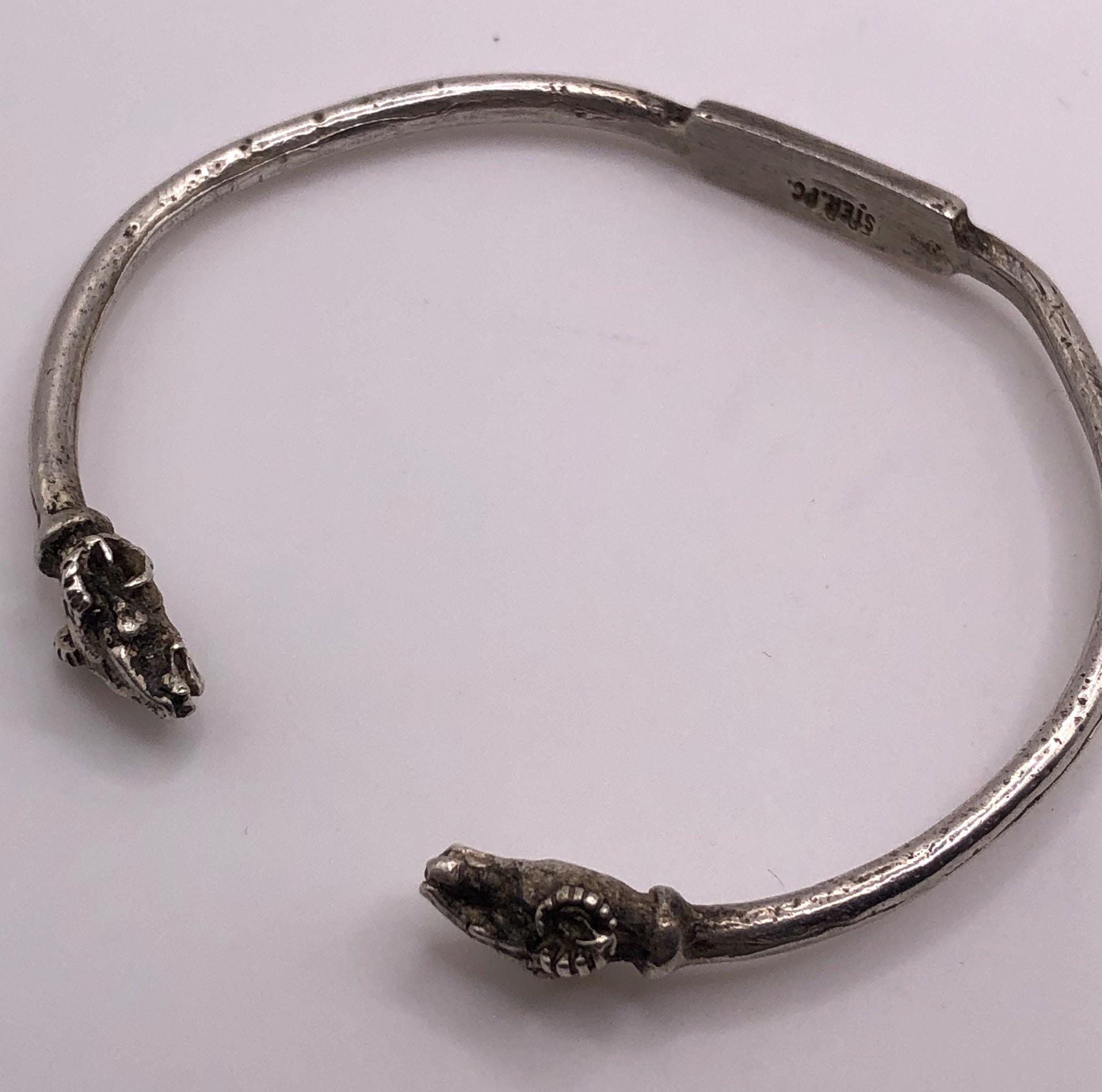 Bracelet Jonc Tête de Mort en Acier | Bracelet Homme Ancre