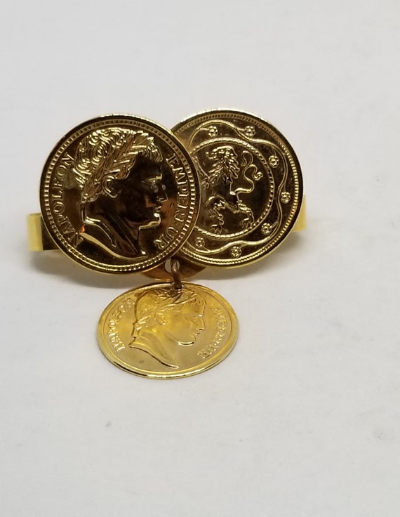Vintage Napoleon coin Sarah Coventry tie clip sca… - image 7