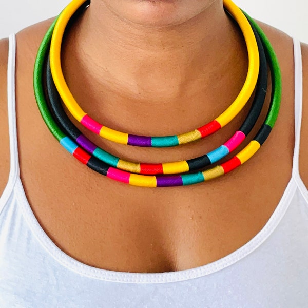 Women Thread Choker  Necklace/Handmade Choker Necklace/Thread Necklace/Africa Jewelry Necklace/Women Choker/Masai Necklace/Choker Jewellery