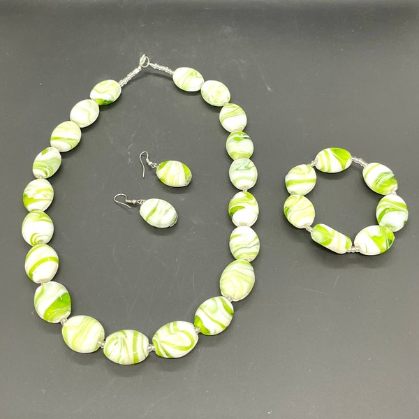 African Kazuri Beads Necklace/ Ceramic Beads Necklace/Kazuri Necklace Set