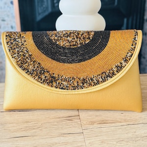 Sac à main en cuir africain/sac fourre-tout en cuir/sac à main culturel portefeuilles/sac à main tribal fait main/pochette à main africaine/pochette tribale/pochette pour femme