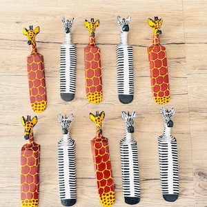 Handgemaakte Afrika houten girafdeurstopper/houten deurstopper/dierendeurstopper/blokdeurstopper/deurstopper wig/dierendeurstopper