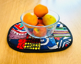 Handwoven Ankara Placemat: African Table Decor/House Gift