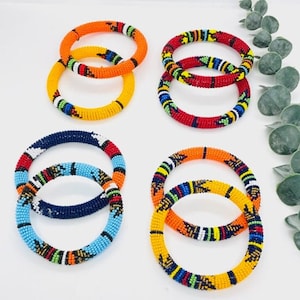 Masai SET VAN TWEE kralen armband/handgemaakte armband/Masai armband/Afrika Masai armband/Tribal Masai armband/vrouwen kralen armband/sieraden