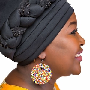 Africa Earrings/Ethnic Earrings/Beaded Earrings/Masai Earrings/Dangle Earrings/Women Earrings/Gift for Her